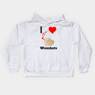 I love wombats Cute Wombat Australian Animal Lovers Kids Hoodie